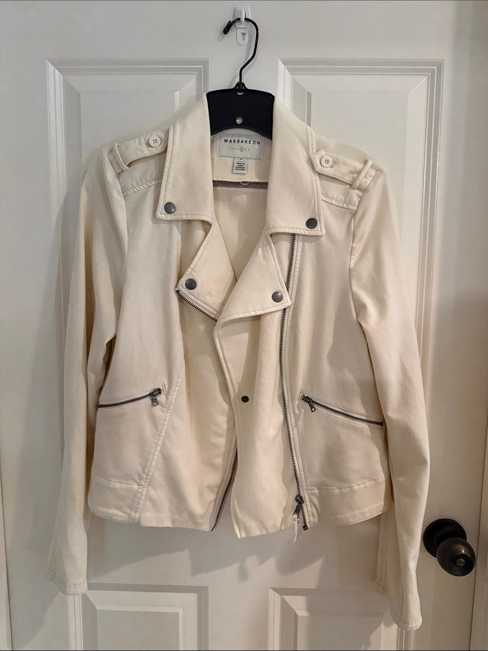 Anthropologie Marrakech Cream Moto Jacket